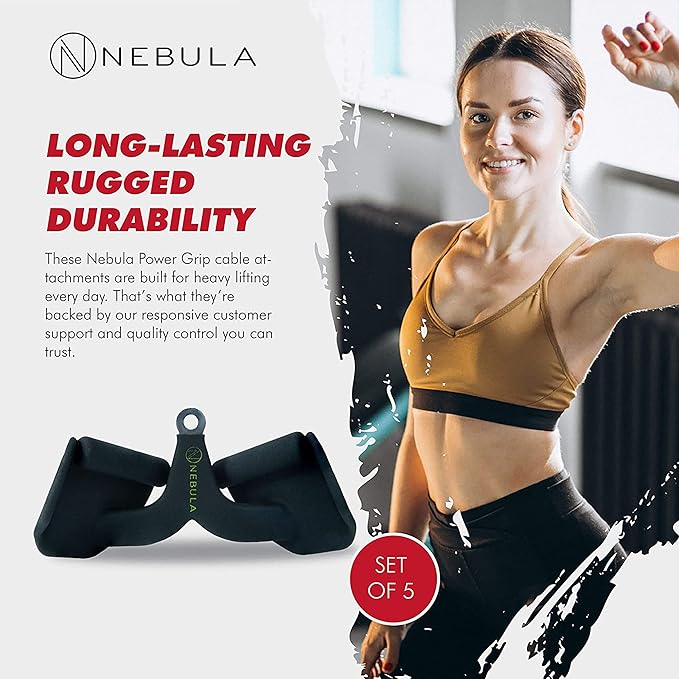 Nebula Power Bar Lat Pull Down Bar Attachments, Workout Accessory for Gym, Fitness, Weightlifting Use, Strength Training Arms, Triceps, Back, Shoulders