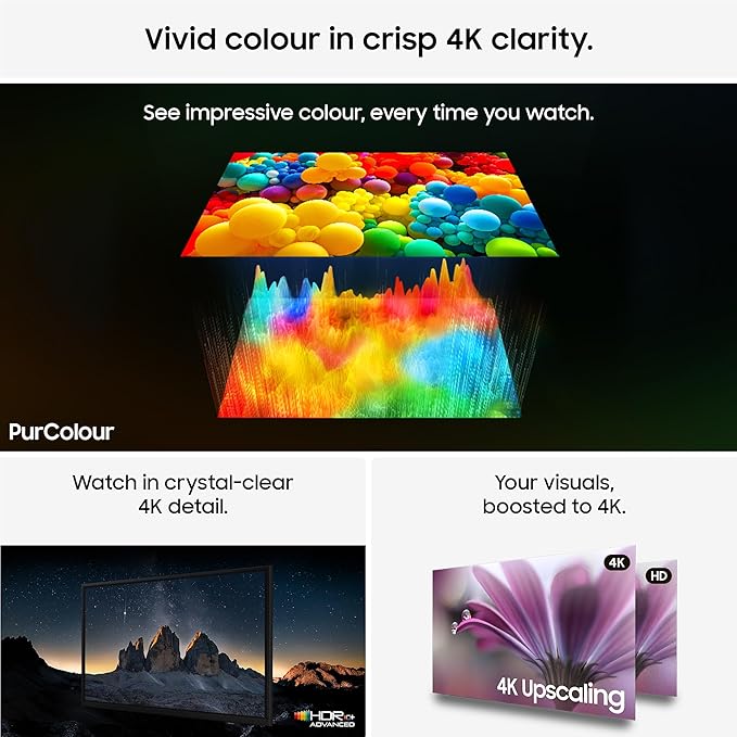 Samsung Smart TV 43-Inch U7020H Crystal UHD 4K TV, HDR10+, Motion Xcelerator, Dynamic Sound Pack, Gaming Hub, Knox Security, Vision AI Companion [2026]